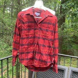 Carhartt red/blue flannel button top sz S